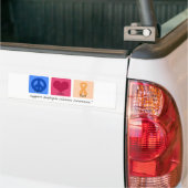 Peace Love Cure Multiple Sclerosis Bumpersticker (Op Truck)