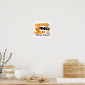 Peace Love Cure Multiple Sclerosis MS Poster (Keuken)