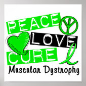 Peace Love Cure Muscular Dystrofie Poster (Voorkant)