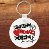 PEACE LOVE CURE NARCOLEPSY SLEUTELHANGER (Voorkant)
