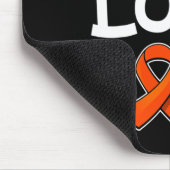 Peace Love Cure Oranje Ribbon Leukemia Awareness Muismat (Hoek)