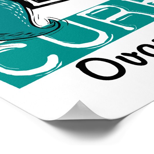 Peace Love Cure Ovarian Cancer Poster (Hoek)