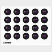 Peace Love Cure Overdose Awareness Ribbon Ronde Sticker (Vel)