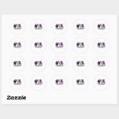 Peace Love Cure Pancreatic Cancer Awareness Ronde Sticker (Vel)