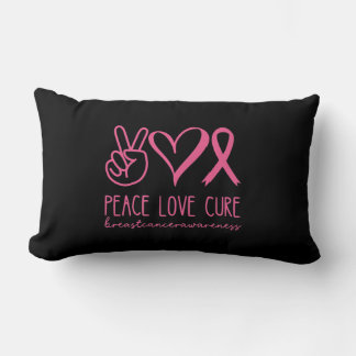 Peace Love Cure Pink Ribbon Warrior Breast Cancer Kussen