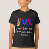 Peace Love Cure Renale Notenkrakersyndroom Awarene T-shirt (Voorkant)