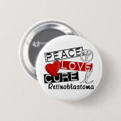 Peace Love Cure Retinoblastoma Ronde Button 5,7 Cm (Voorkant /achterkant)