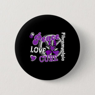 Peace Love Cure Ronde Button 5,7 Cm