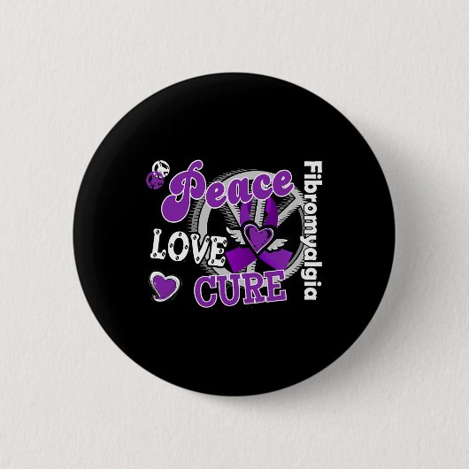 Peace Love Cure Ronde Button 5,7 Cm (Voorkant)
