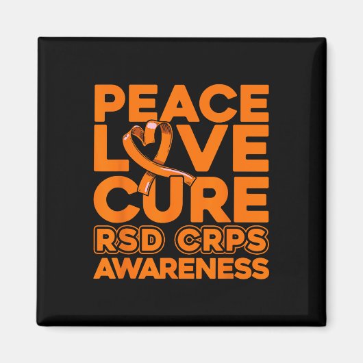 Peace Love Cure RSD CRPS Awareness 1 Magneet (Voorkant)