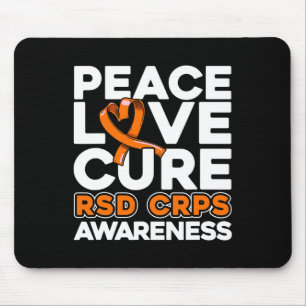 Peace Love Cure RSD CRPS Bewustzijn Muismat