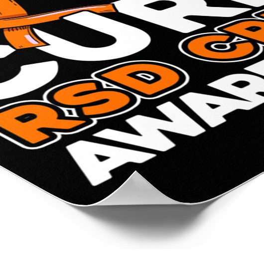 Peace Love Cure RSD CRPS Bewustzijn Poster (Hoek)