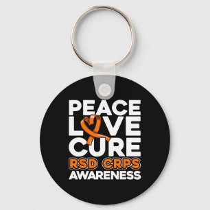 Peace Love Cure RSD CRPS Bewustzijn Sleutelhanger