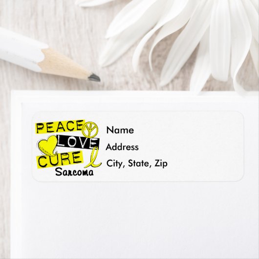 Peace Love Cure Sarcoma Etiket (Insitu)