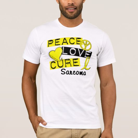 Peace Love Cure Sarcoma T-shirt (Voorkant)