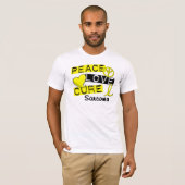 Peace Love Cure Sarcoma T-shirt (Voorkant volledig)