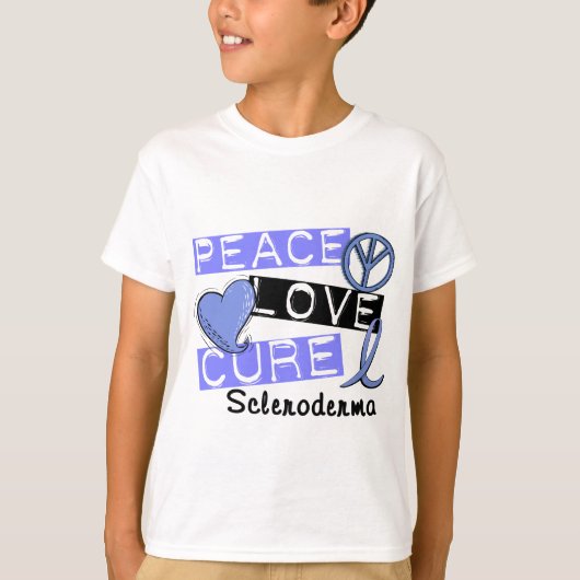 Peace Love Cure Scleroderma T-shirt (Voorkant)