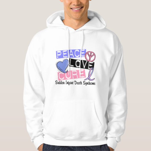 Peace Love Cure SIDS Sudden Baby Death Syndrome Hoodie (Voorkant)