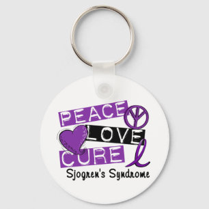 Peace Love Cure Sjogren's Syndrome Sleutelhanger