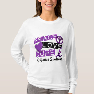 Peace Love Cure Sjogren's Syndrome T-shirt