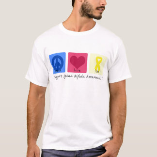 Peace Love Cure Spina Bifida T-shirt
