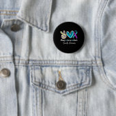 Peace Love Cure Suicide Prevention Awareness Heart Ronde Button 5,7 Cm (In situ)