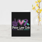 Peace Love Cure Suicide Prevention Awareness Kaart (Gele Bloem)