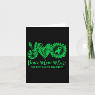 Peace Love Cure Sunflower Bile Duct Cancer Awarene Kaart