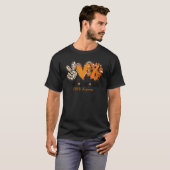 Peace Love Cure Sunflower Leopard COPD Awareness T-shirt (Voorkant volledig)