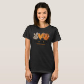Peace Love Cure Sunflower Leopard COPD Awareness T-shirt (Voorkant volledig)
