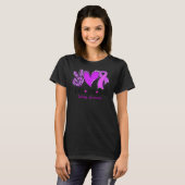 Peace Love Cure Sunflower Leopard Epilepsy Awarene T-shirt (Voorkant volledig)