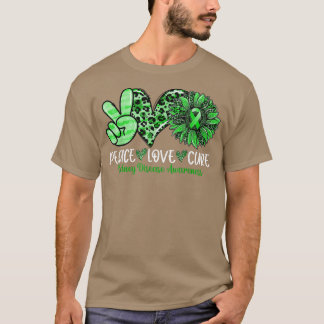Peace Love Cure Sunflower Leopard Kidney Disease A T-shirt