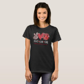 Peace Love Cure Sunflower Red Ribbon Pulmonary Emb T-shirt (Voorkant volledig)