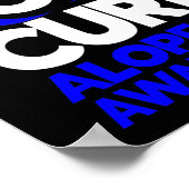 Peace Love Cure Support Alopecia Awareness Ribbon Poster (Hoek)