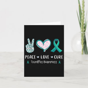 Peace Love Cure Tourette Syndrome Awareness Mannen Kaart