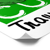 Peace Love Cure Traumatic Brain Injury TBI Poster (Hoek)