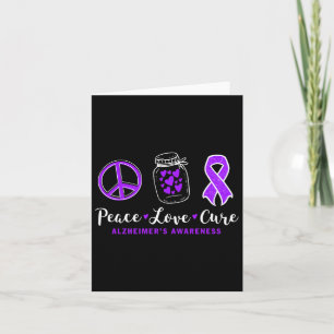 Peace Love Cure voor Heimerheimer's Warrior T-shir Kaart