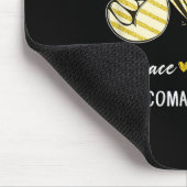 Peace Love Cure Yellow Ribbon Sarcoma Awareness Muismat (Hoek)