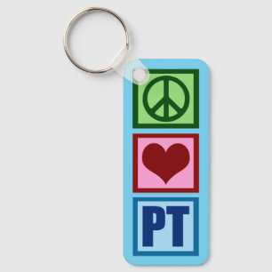 Peace Love Custom Physical Therapist Sleutelhanger
