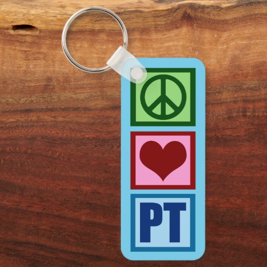 Peace Love Custom Physical Therapist Sleutelhanger (Voorkant)