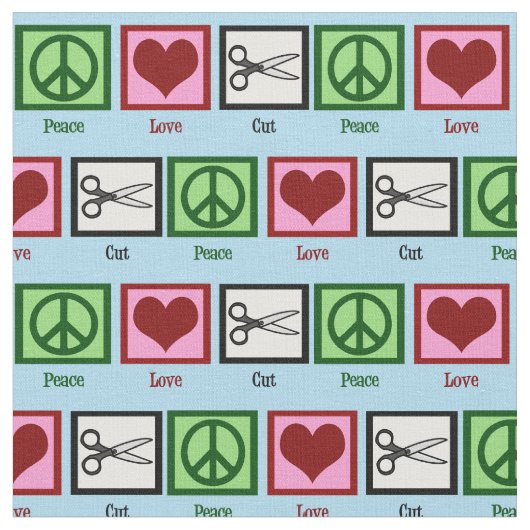 Peace Love Cut Stof (Close Up)