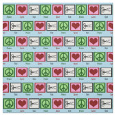 Peace Love Cut Stof (Swatch)