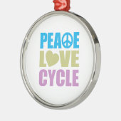 Peace Love Cycle Metalen Ornament (Links)