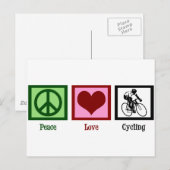 Peace Love Cycling Briefkaart (Voorkant / Achterkant)