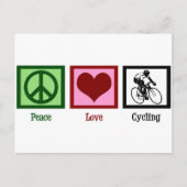 Peace Love Cycling Briefkaart (Voorkant)