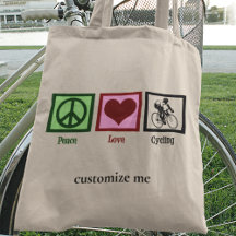 Peace Love Cycling Cute Custom Cyclist