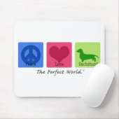 Peace Love Dachshund Muismat (Met muis)