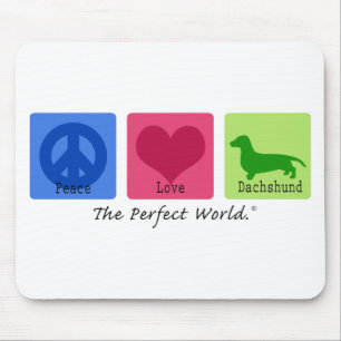 Peace Love Dachshund Muismat