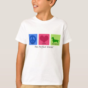 Peace Love Dachshund T-shirt