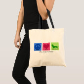 Peace Love Dachshund Tote Bag (Voorkant (product))